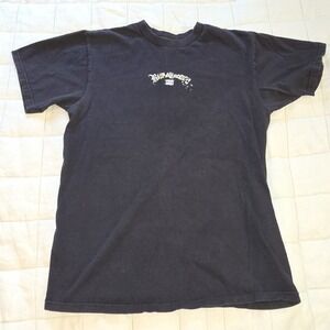 Vintage 2000s Billabong Black Center Hit Spellout T-Shirt Size M Surf Skater 90s